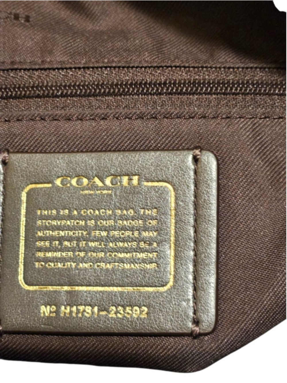 Coach Bronze Leather Tote Bag One Size - Picture 6 of 16